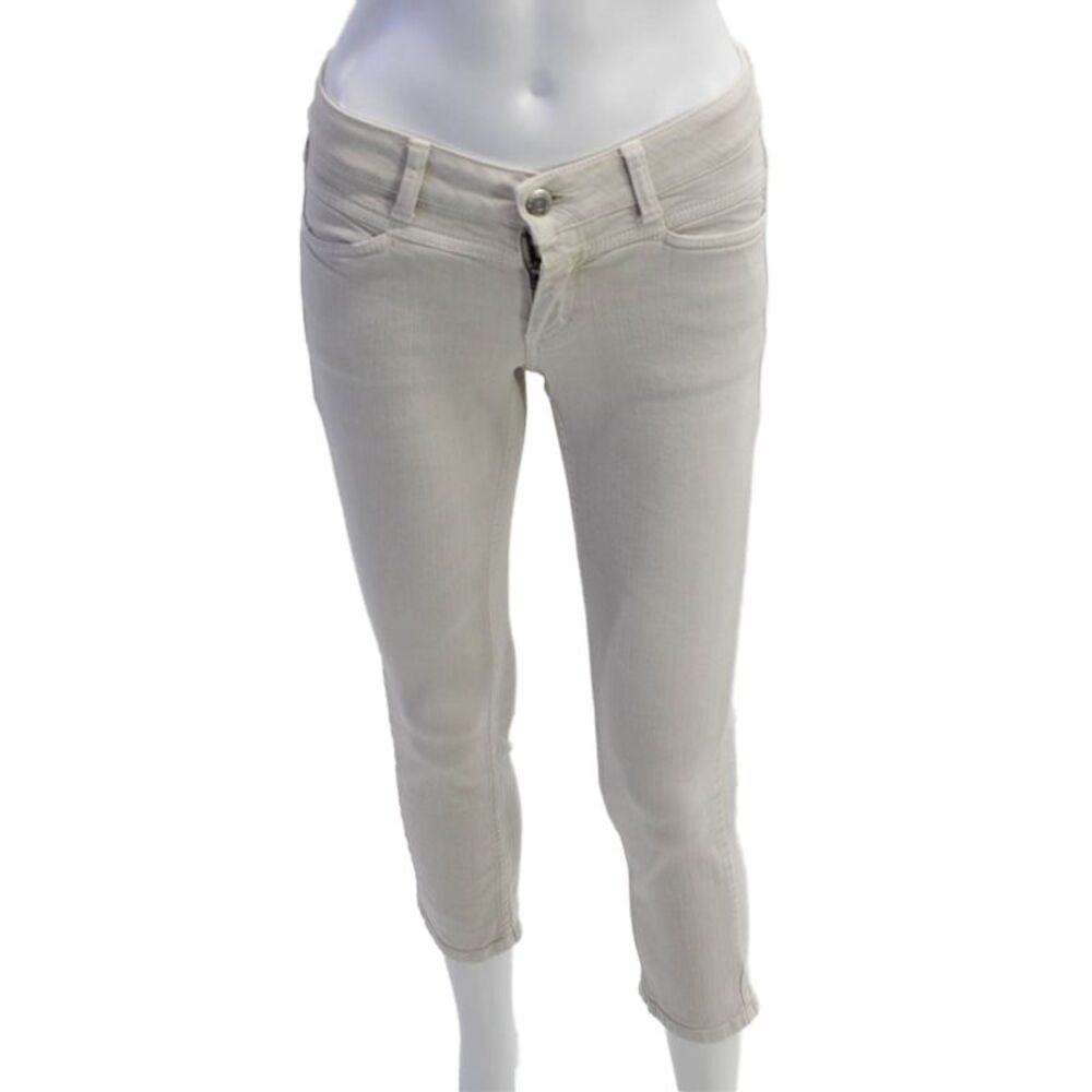 Closed Women Skinny Ankle Jeans Beige Size 25